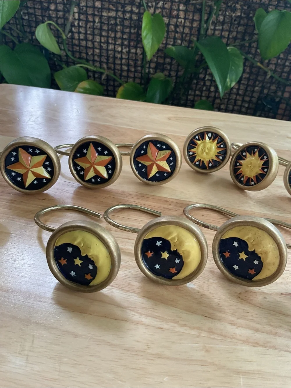Celestial Star & Sun Decorative Curtain holders